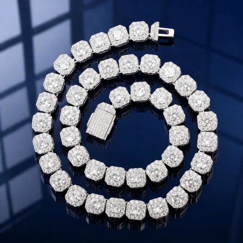 Clustered Tennis Chain For Men 20inch